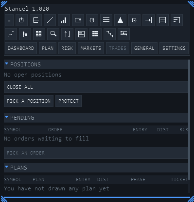 The TRADES tab